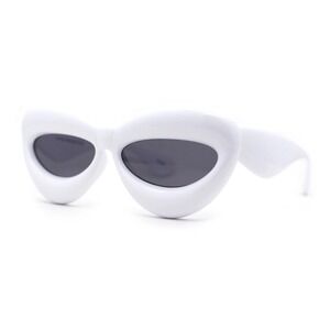 White Alien Sunglasses Futuristic Cosplay Y2K‎ Fashion Statement Sun Glasses New